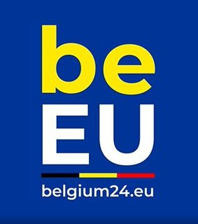 Logo der belgischen en EU-Ratspräsidentschaft im 1. Halbjahr 2024