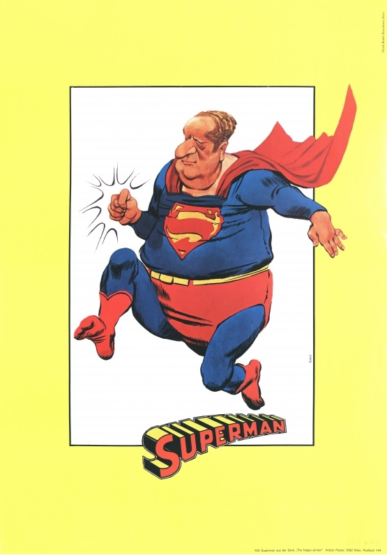 Superman – Action Poster aus der Serie „The Happy Printer“