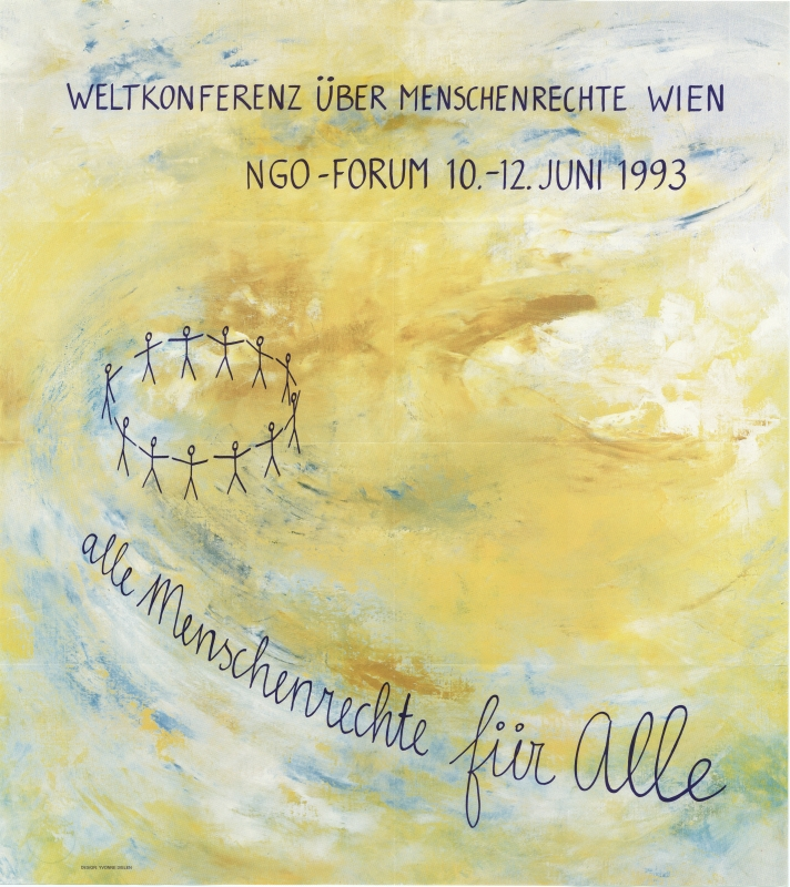 Vor der Weltkonferenz über Menschenrechte findet im Juni 1993 in Wien ein NGO-Forum statt. Rund 1.500 NGOs nehmen  an der vom Ludwig Boltzmann Institut für Menschenrechte organisierten Veranstaltung teil.