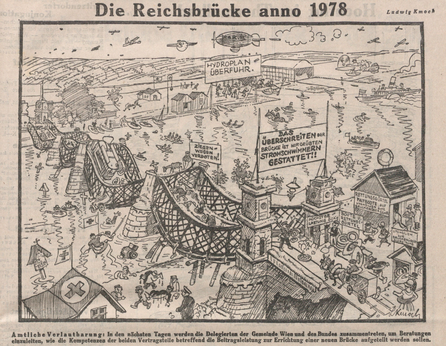 Bild zu 1976 | Reichsbrücke in Wien: eine Vision aus 1928 und die Realität 1976