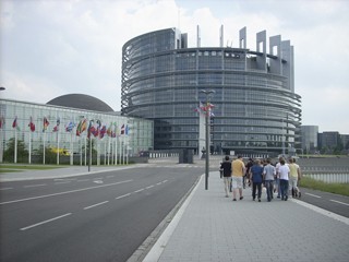 Das Europäische Parlament in Straßburg (Frankreich)