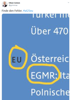„Finde den Fehler“ – Screenshot vom Twitteraccount des Journalisten Oliver Grimm