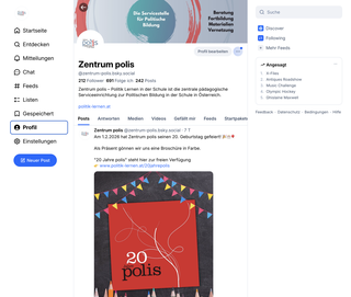 Zentrum polis auf Bluesky